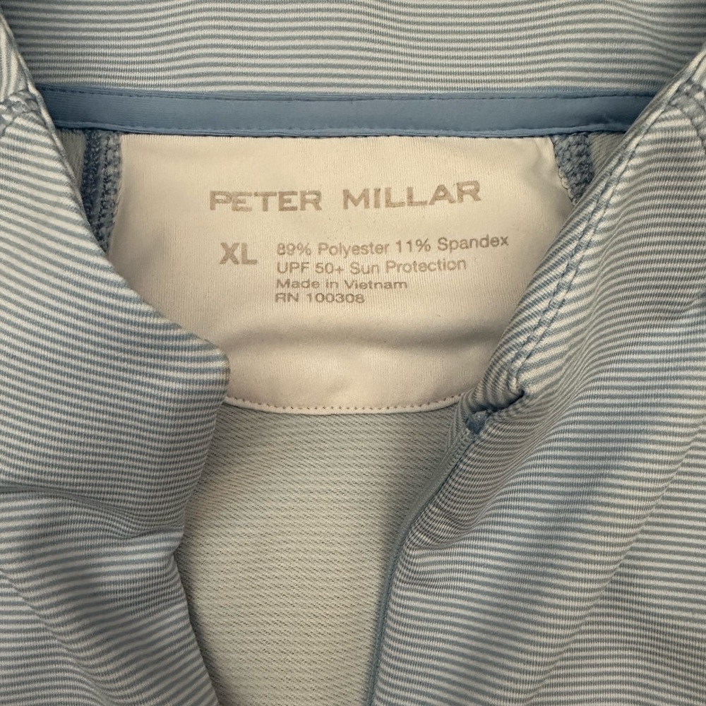 Light Blue Long Sleeve Pullover - Peter Millar - … - image 2